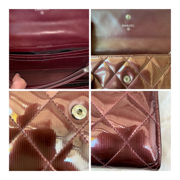 SOLD Chanel Patent Leather Quilted wallet - Picture 5 of 11